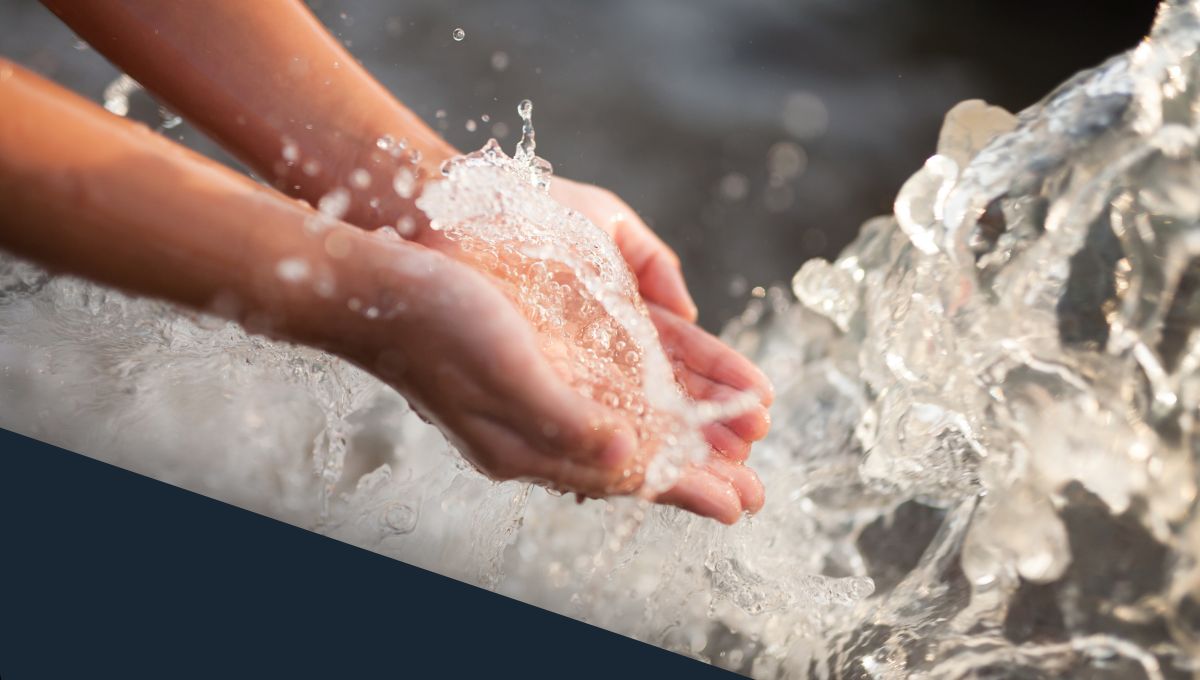 trust the flow, hands scooping up water, opportunities unfolding trust the flow, hands scooping up water, opportunities unfolding